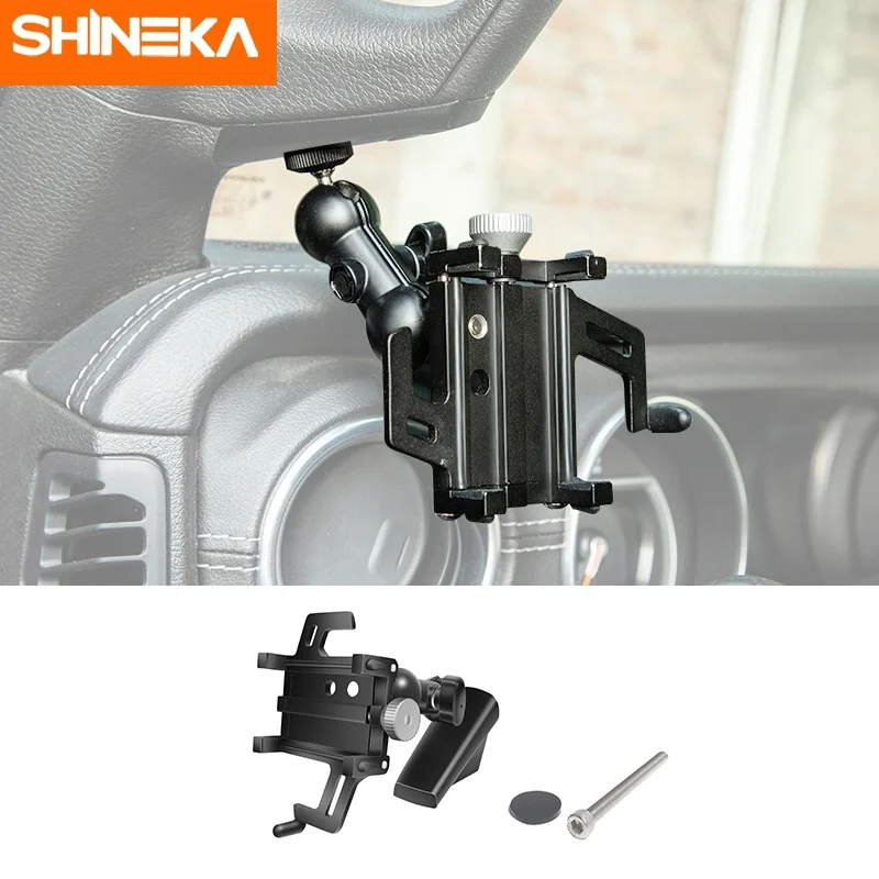 Regulowany, stabilny uchwyt na telefon z sześciennym słupkiem A do Jeep Gladiator JT 2018 Up do Jeep Wrangler JL 2018 Up