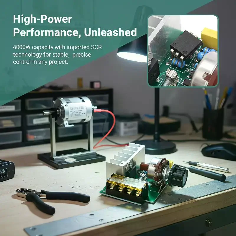 4000W 220V High Power Voltage Regulators SCR Speed Control Dimming Electronic Voltage Regulator Governor Thermostat