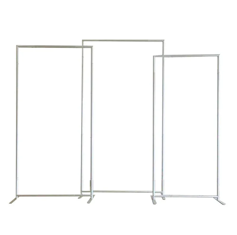 Heavy Duty Rectangle Metal Backdrop Stand with Base for Wedding Birthday Baby Shower Bridal Party Photo Booth Decor