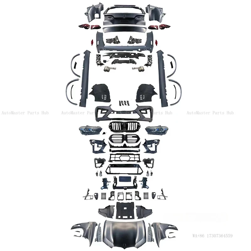 

For X5 E70 Body Kit 2007-2014 Upgrade to 2024 F95 X5M Model Bodykit Front and Rear Car Bumper Side Skirt