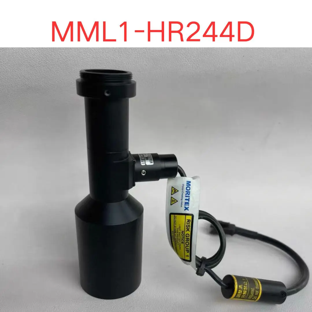 used MML1-HR244D high-resolution coaxial optical telecentric lens C port target surface size 2/3 test OK Fast shipping