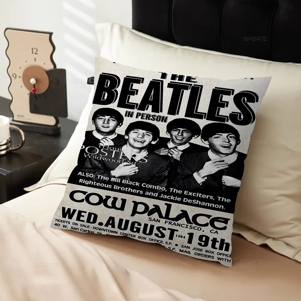 روك باند T-he-b-beatles المغني غرزة محظوظ التنين وسادة غطاء أريكة غطاء الوسادة غرفة المنزل الديكور الأطفال هدية