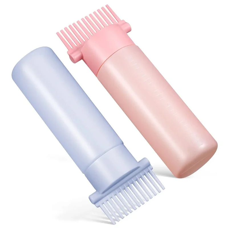 1pcs Root Comb Applicator Bottle with Oil Comb Dyeing Accessories Refillable Bottle Portable Hair Care Oil Container Tools