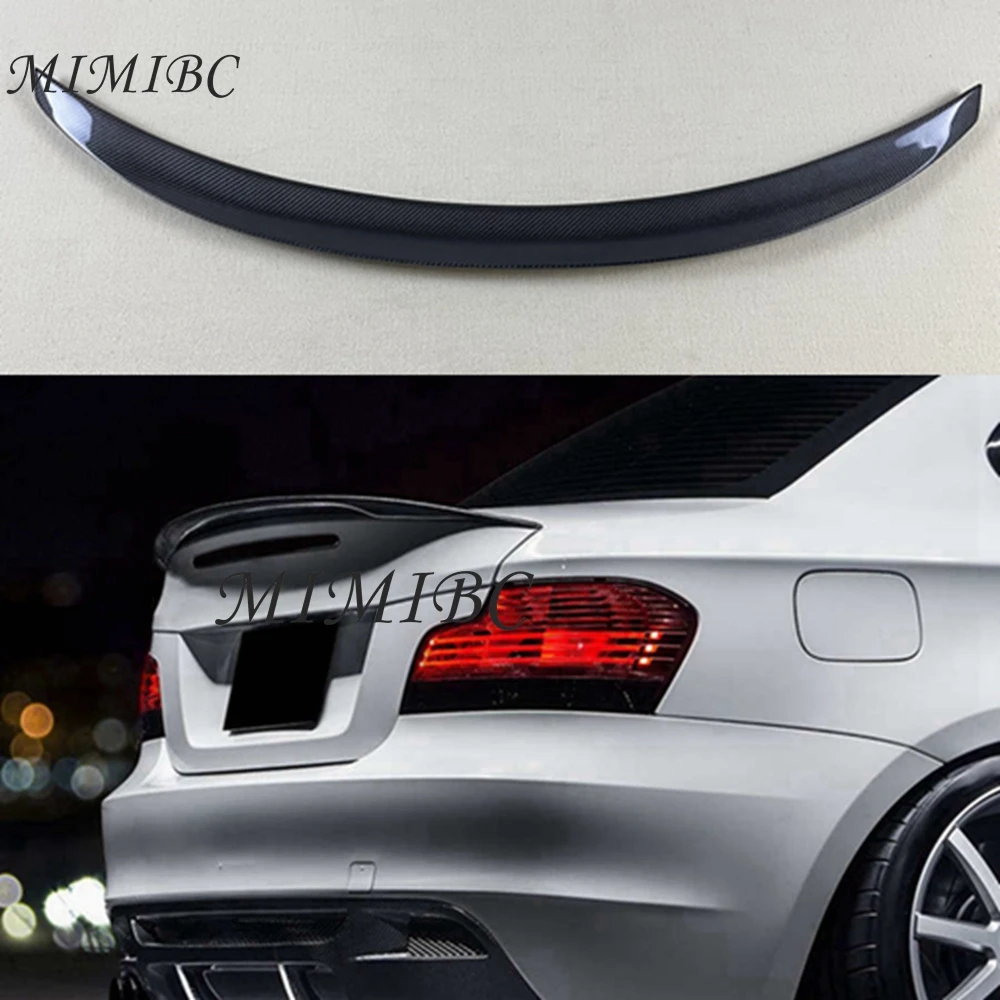 

FOR BMW 1 Series E82 Coupe Sedan P Style Carbon fiber Rear Spoiler Trunk wing 2007-2013 FRP Forged carbon