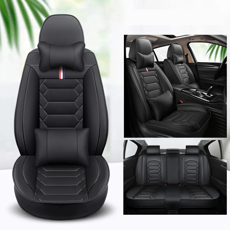 

WZBWZX Universal leather Car Seat Cover for Ssangyong All Models Rodius kyron ActYon Rexton Korando Car-Styling car accessories