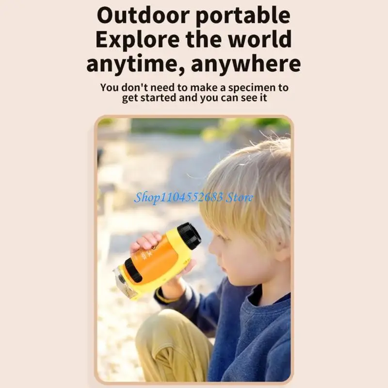 

Y6GD Pocket Microscope for Kids, Educational Compact Microscope - Portable Handheld Microscope Set for Home, School & Lab