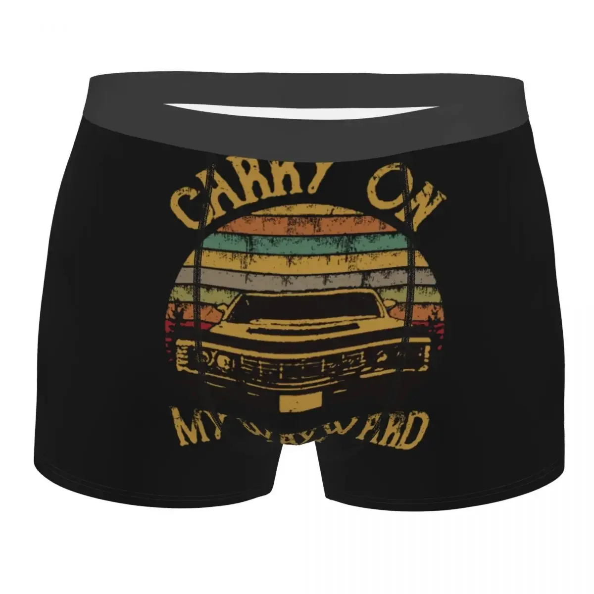 Hot Boxer Shorts Panties Briefs Man Supernatural Vintage Underwear Carry On My Wayward Son Dark Heather Soft Underpants