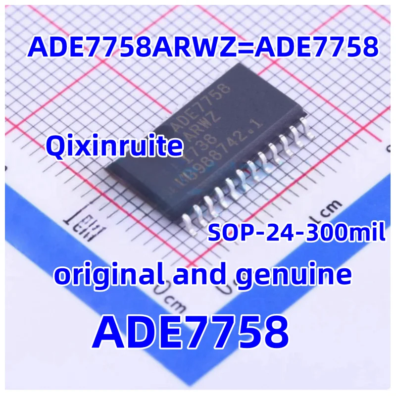 Qixinruite Brand new original genuine ADE7758ARWZRL=ADE7758ARWZ=ADE7758 SOIC-24 multiphase multifunctional energy metering IC