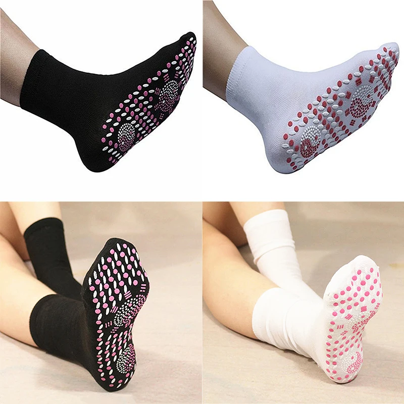 1Pair Unisex Self-Heating Health Care Socks For Women Men Tour Magnetic Therapy Comfortable Breathable Winter Warm Massage Socks