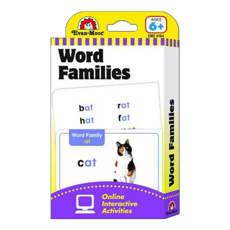 

Evan-Moor Flashcards: Word Families,aged 7 8 9 10, English card book 9781609639426