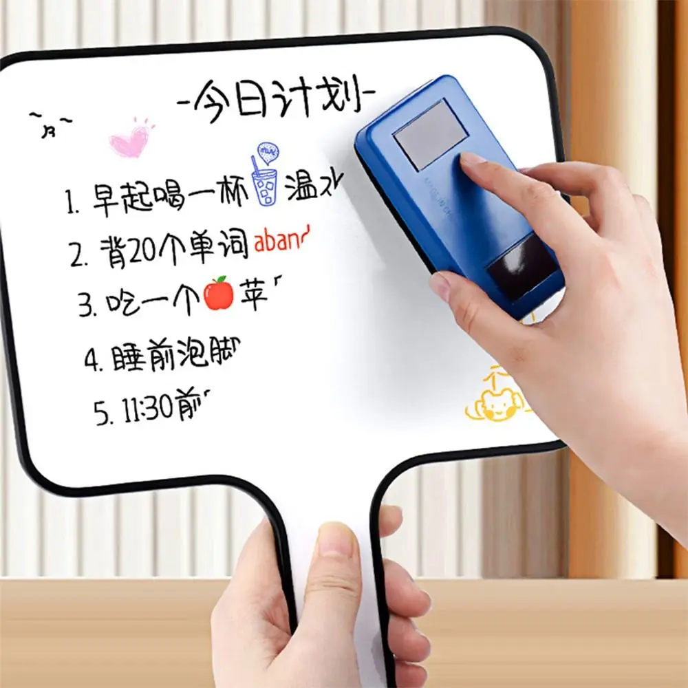 Portable Plastic Whiteboard Handheld Double-sided Writing Board Erasable Prompt Board School Office