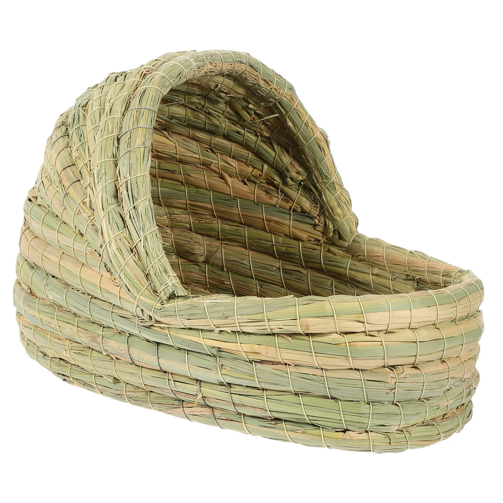 Chicken Nesting Box Natural Straw Woven Laying Nest For Hens Coop Small Animal Sleeping Warm Secure Egg Hut - Image 5
