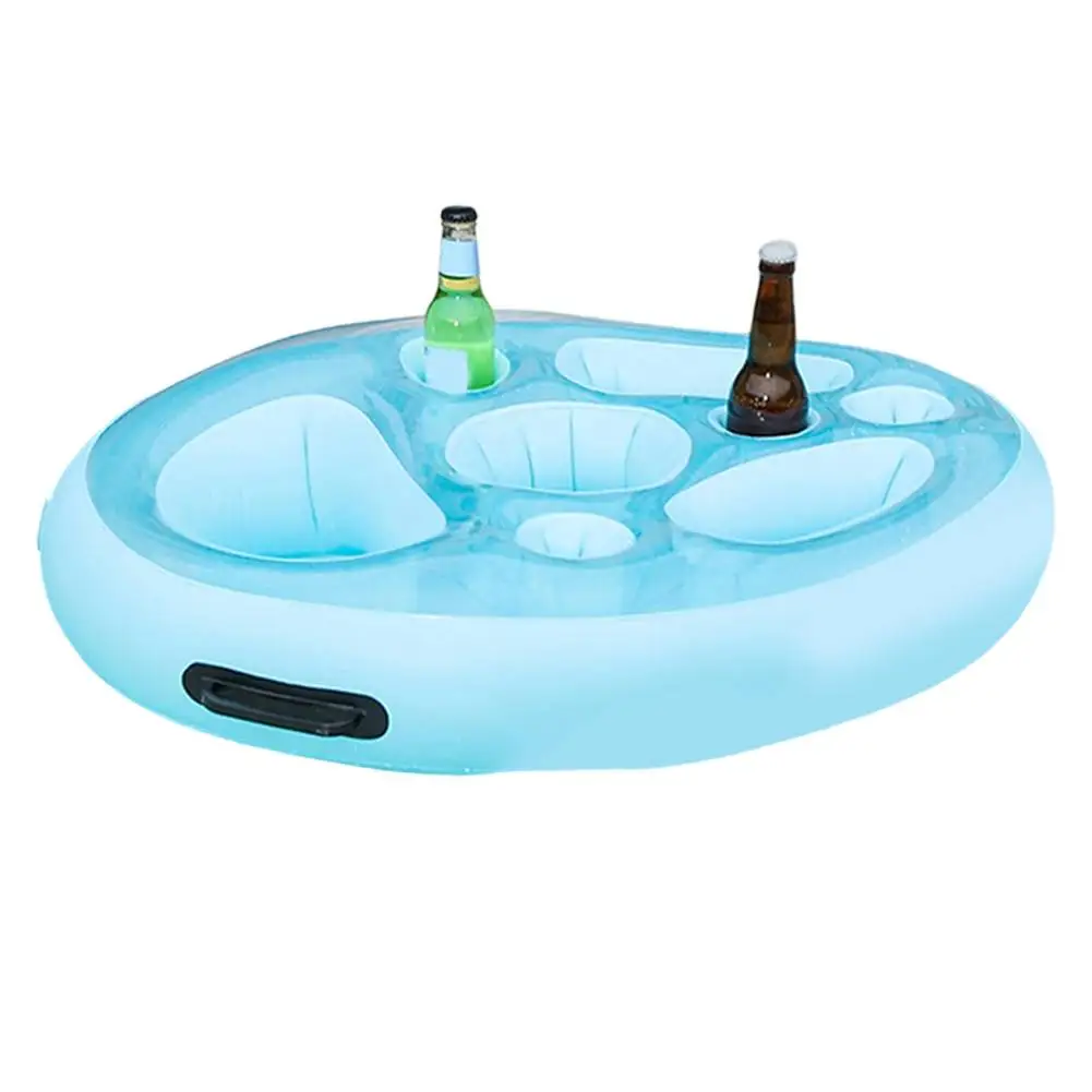 Beach Days Pool Parties 70*50*10CM Floating Drink Holder 9 Compartments Storage Ergonomic Carry Handles Heavy-duty PVC
