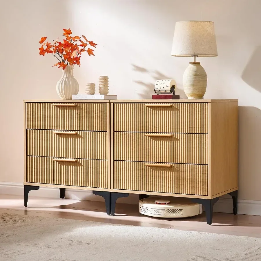 Fluted Nightstand Set of 2, 23