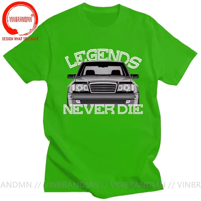 Vintage Style Drive The Classic W124 T shirt for men Legends Never Die T-shirt Youth Boys Car Styling Tee Shirt hombres view 4