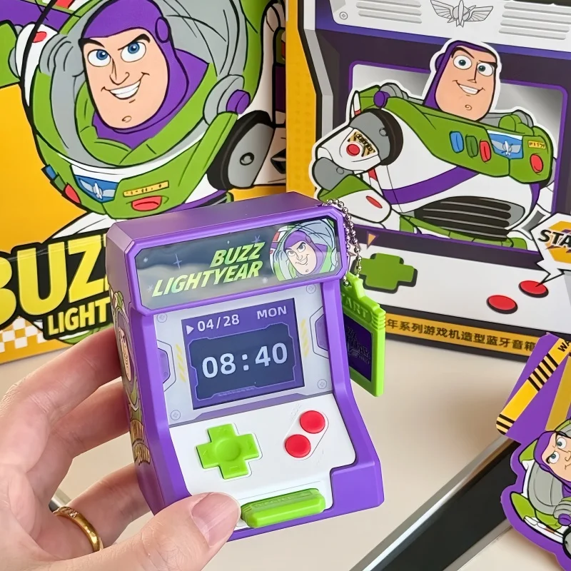 Original Toy Story Buzz Lightyear Bubble Head Trendy Toy Light Game Console Speaker Toys Roadblock Ligh Wireless Charger Model