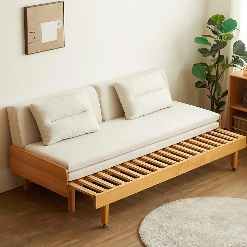 

Dual-Use Living Room Small Apartment Solid Wood Single Bed Multi-Functional Tatami Simple Retractable Pumping Broaching Machine