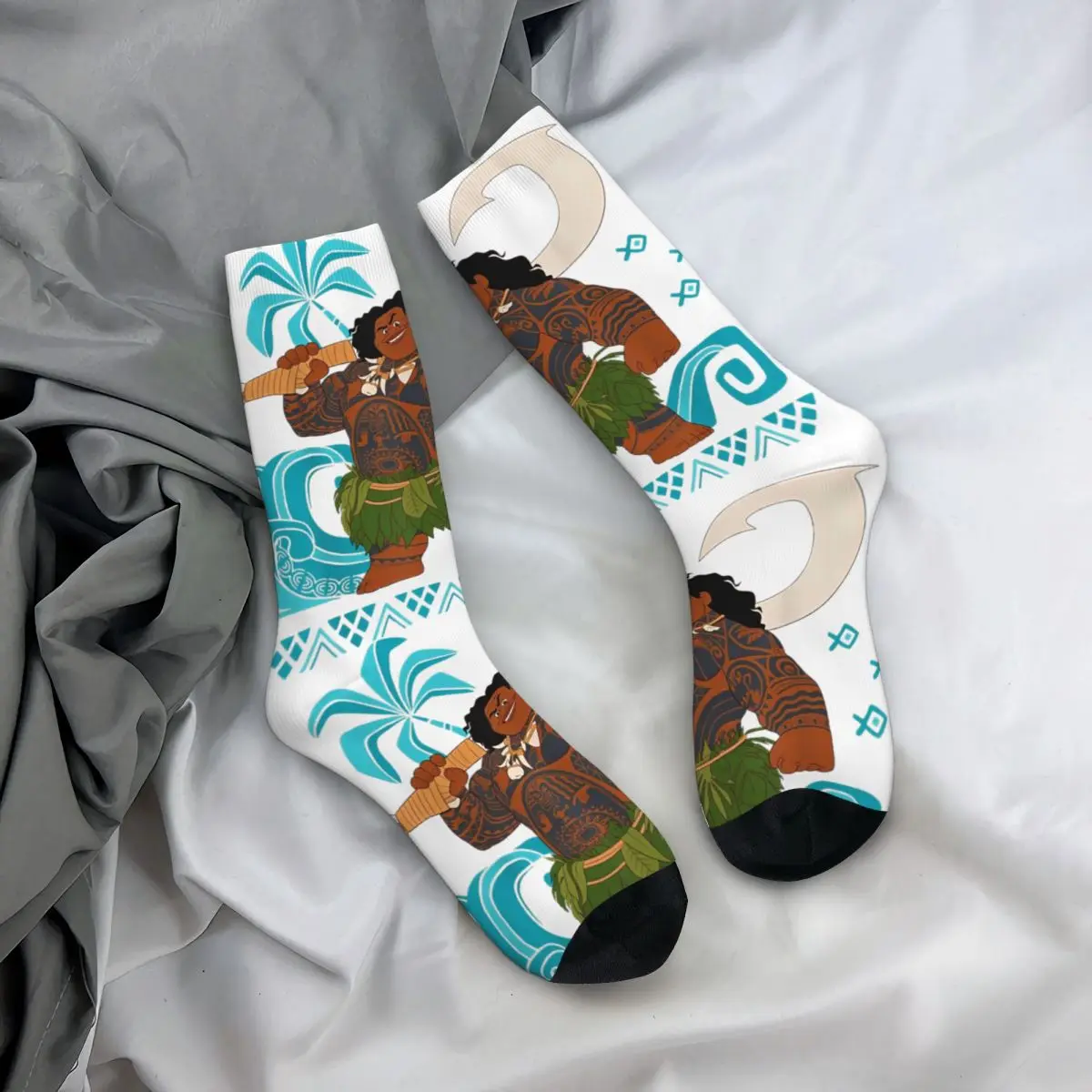 Nuovi calzini da uomo Casual Moana Maui Cartoon Sock Graphic calze da donna primavera estate autunno inverno