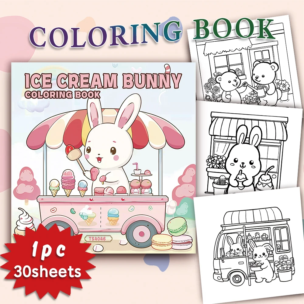 Stress Relief Colouring Book 30 Sheets, Teen Colouring Book 8.3x 8.3in100gsm Thick Paper, School Season and Other Holiday Gifts