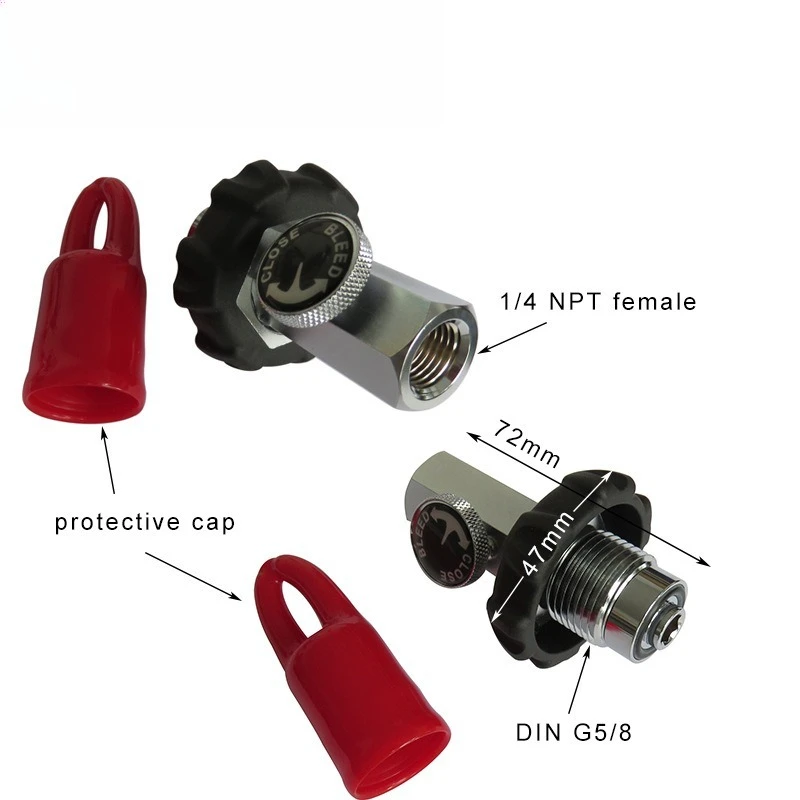 Dive, Cylinder, Inflatable Adapter DIN Port Connection 1/4 NPT Tank Valve Filler