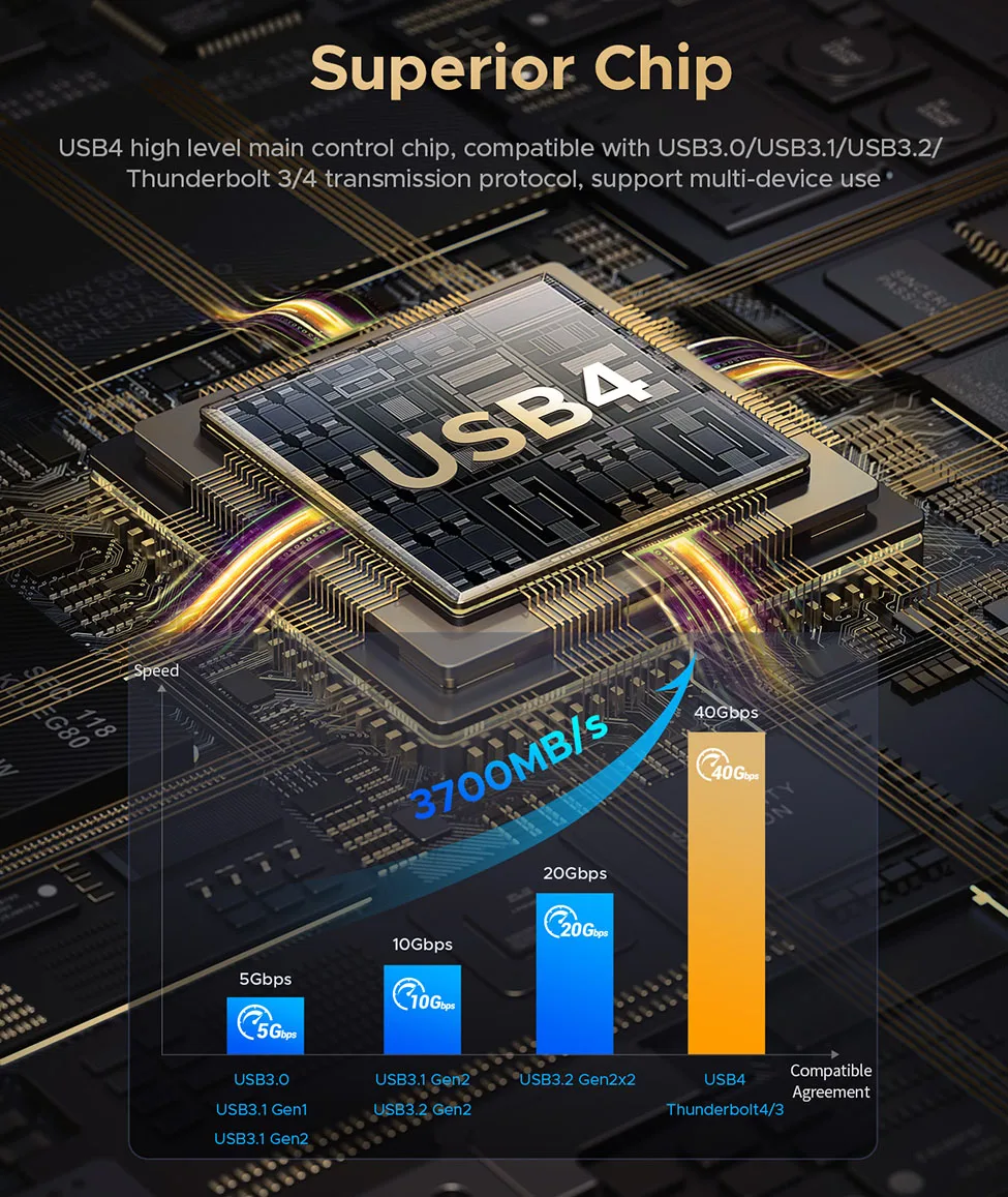 ORICO 40Gbps M.2 NVMe محطة إرساء القرص الصلب غير متصل استنساخ محول USB4 M2 SSD الضميمة نوع C 2/4 خليج الناسخ الألومنيوم