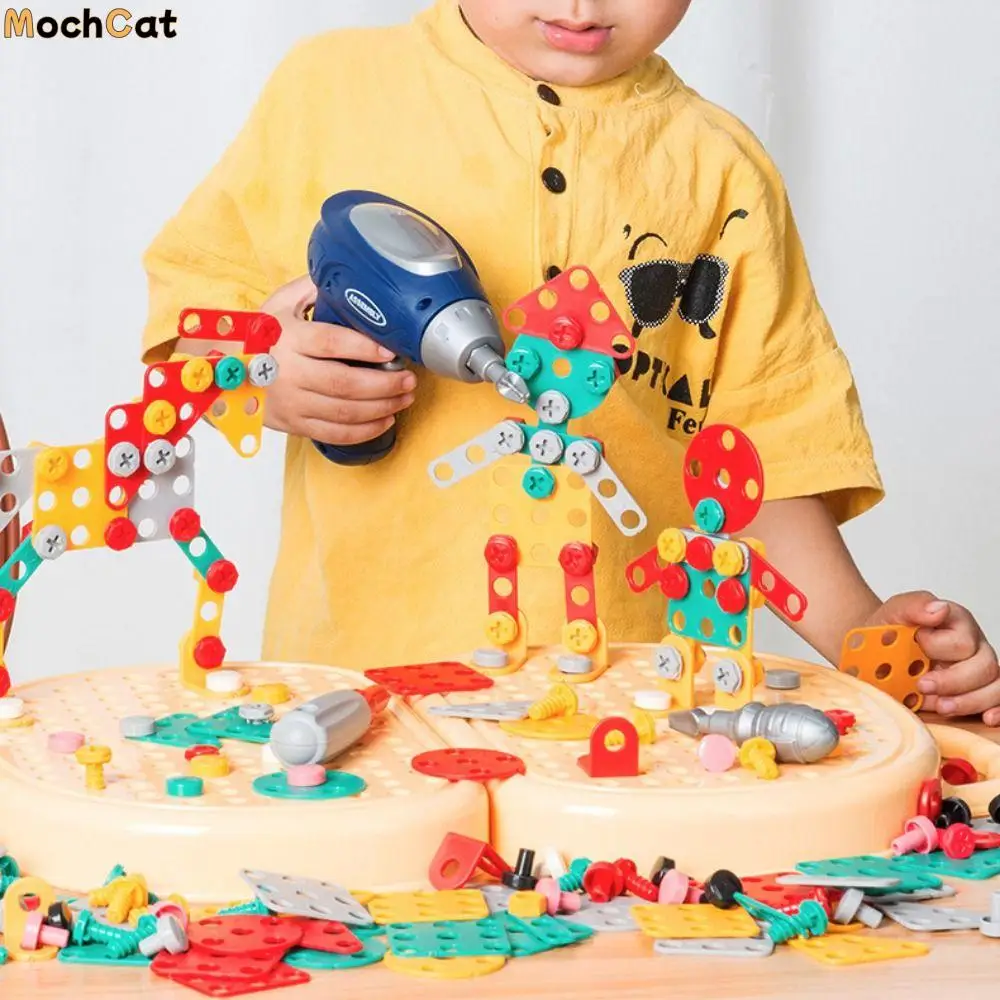 203-delige babypuzzel Assembleren van speelgoed Hands-On Creatieve mozaïekpuzzel Reparatieset voor kinderen STEM Interactief doe-het-zelf-leerspeelgoed