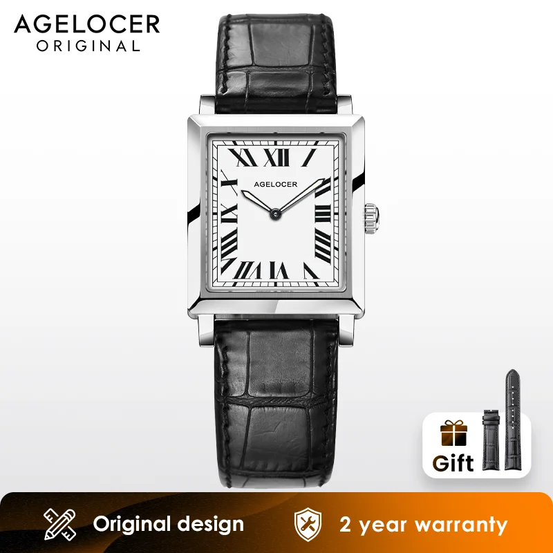 

Agelocer Ladies Luminous Quartz Watch Luxury Brand Ultra Thin 6.2mm Wrist Leather Watch For Women Birthday Gift