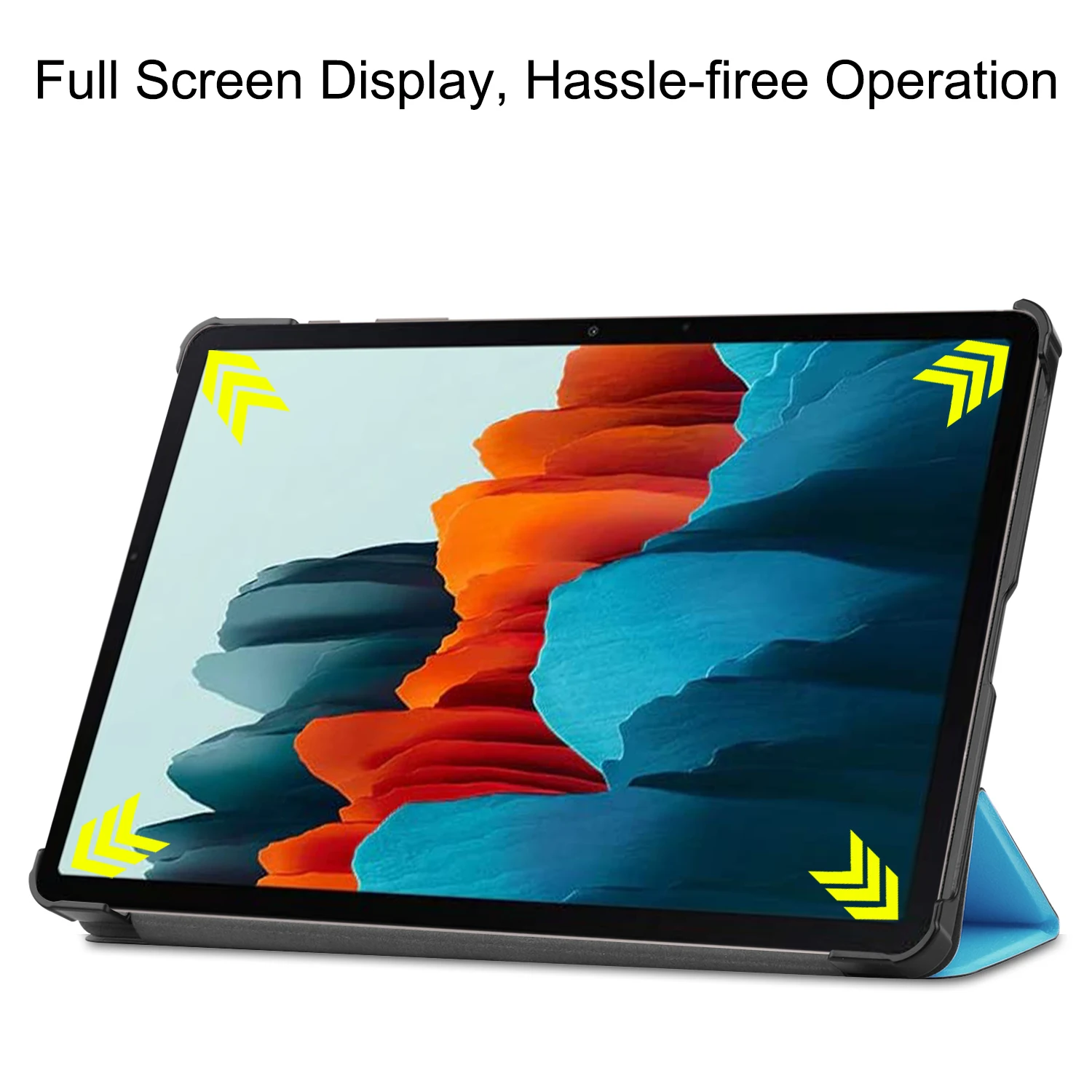 For Samsung Galaxy Tab S7 S8 S7FE S7+ S8+ Kids Case Fundas Shockpproof Tablet PU Leather Cover Tablet Protector Stand fold Shell