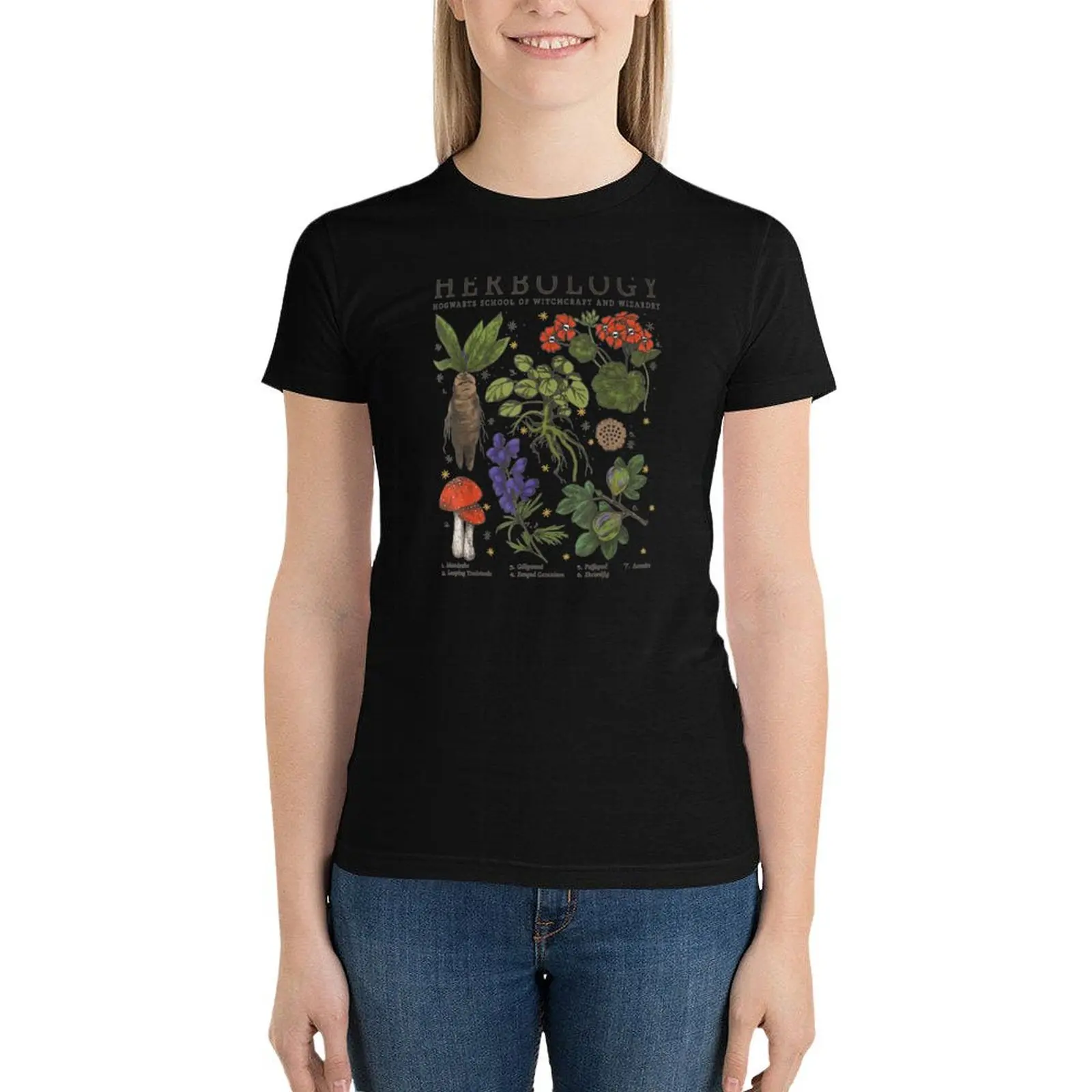 Herbology Plants T-Shirt cute tops funny cotton t shirts Women