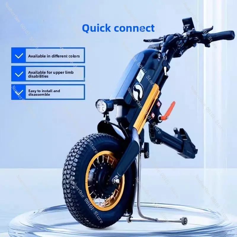 Ultra-light lithium battery wheelchair front | Electric drive combined with manual motion for easy portability