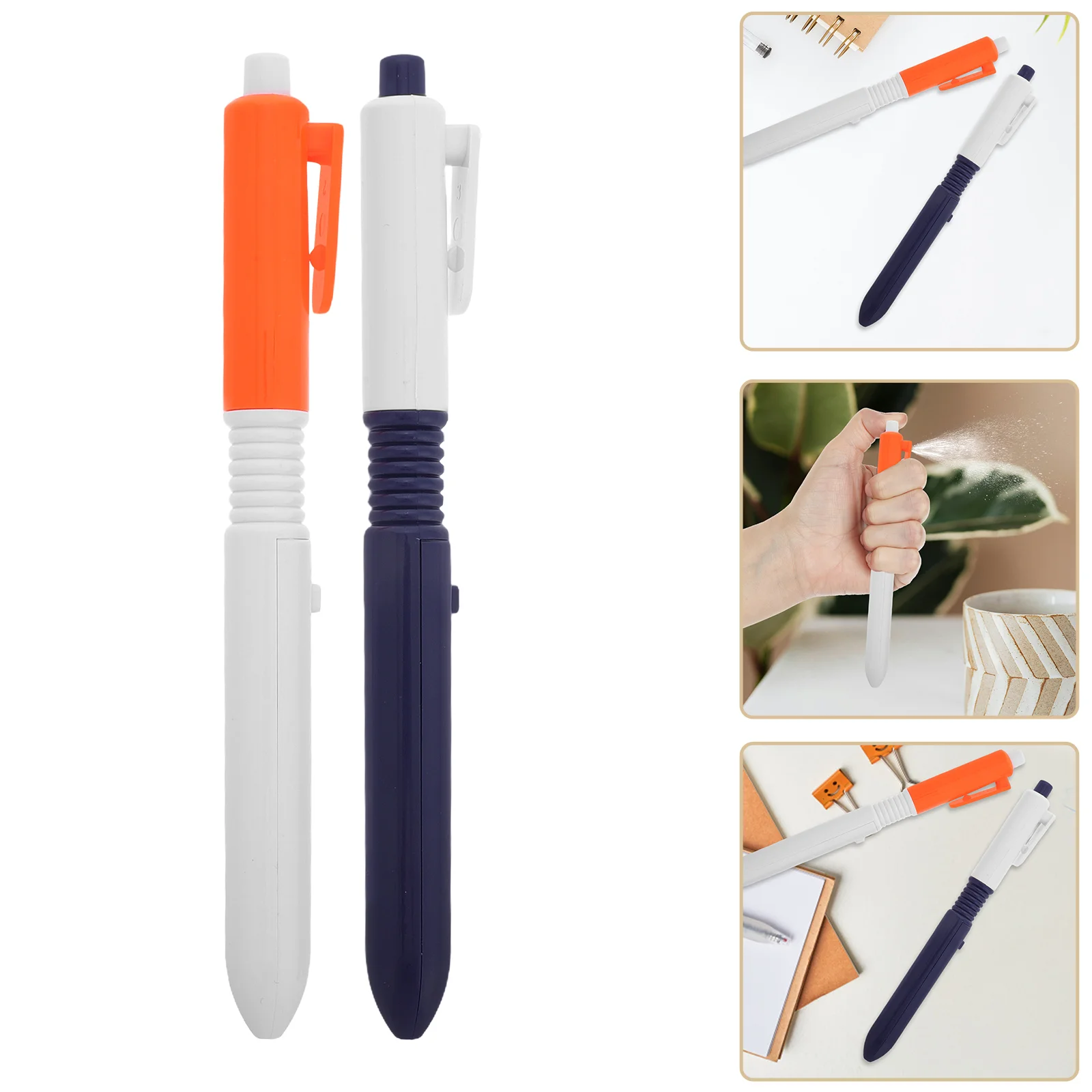 2 Pcs Water Spraying Pen Prank Toy Interactive Game Pen Family Party Fun Stylish Easy to Use Novelty Teacher Pens Game