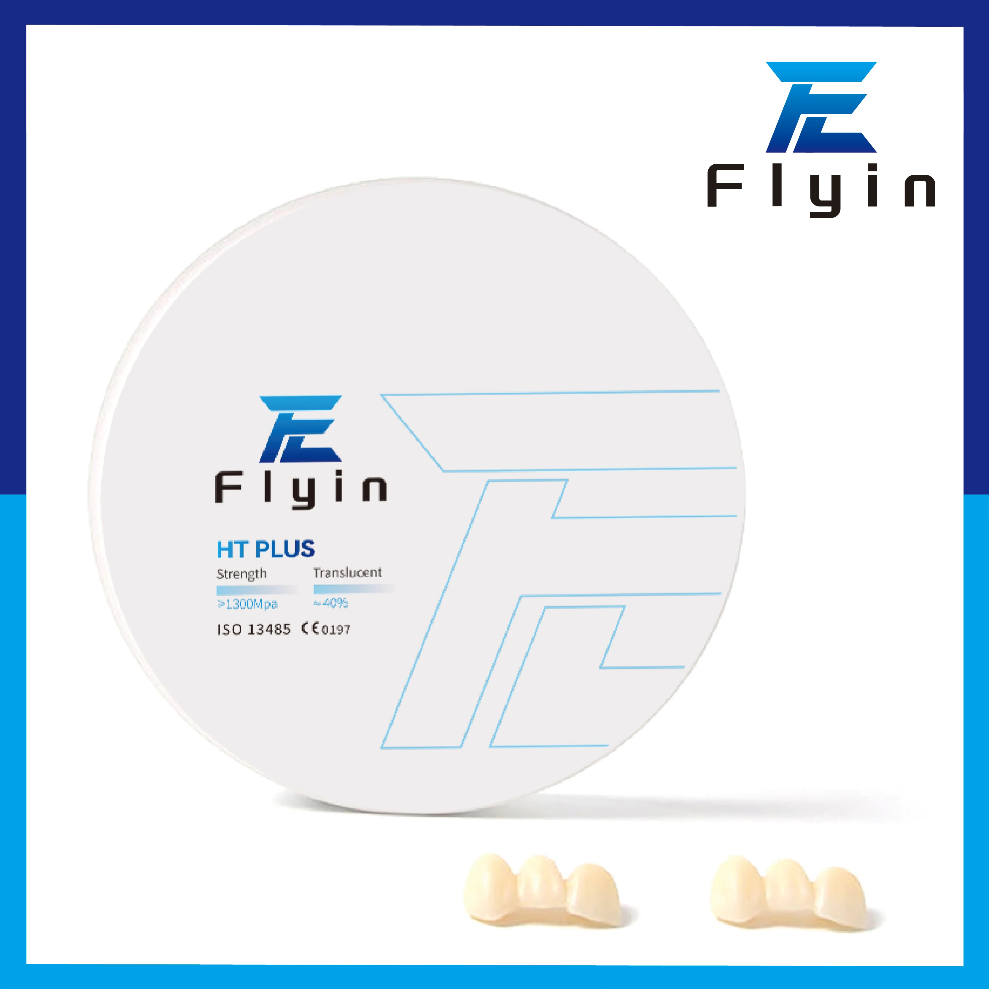 Hot Sell Flyin Cad Cam HT Dental Zirconia Block High Strength Tooth for Dental Milling Machine