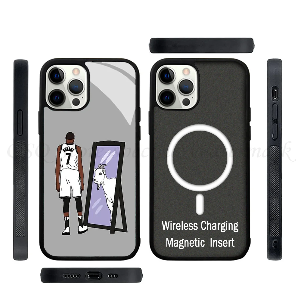 Kevin Durant Mirror GOAT (Brooklyn) Phone Case Strong Magnetic For IPhone 15 14 13 Pro Max 11 12 Mini Alex Mirror