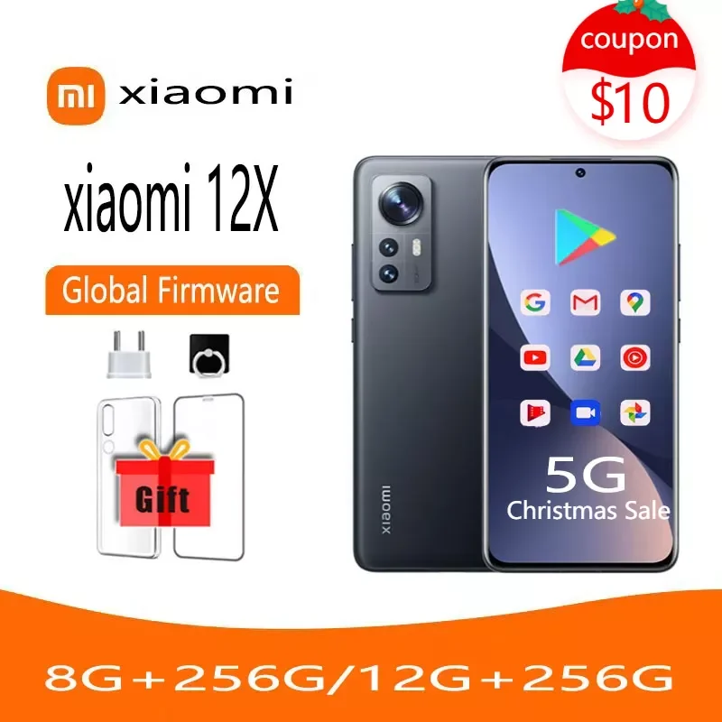 Global rom smartphone 5G Xiaomi 12X 67W Snapdragon 870 MIUI12.5 Curved screen Fingerprint used phone