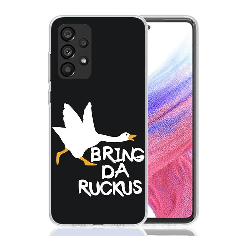 Etui na telefon z motywem kreskówkowego kaczora i gęsi do Samsung Galaxy A13 A14 A15 A16 A17 A53 A54 A55 A56 A33 A34 A35 A36 A23 A24 A25 A26 A05S A — zdjęcie produktu 5