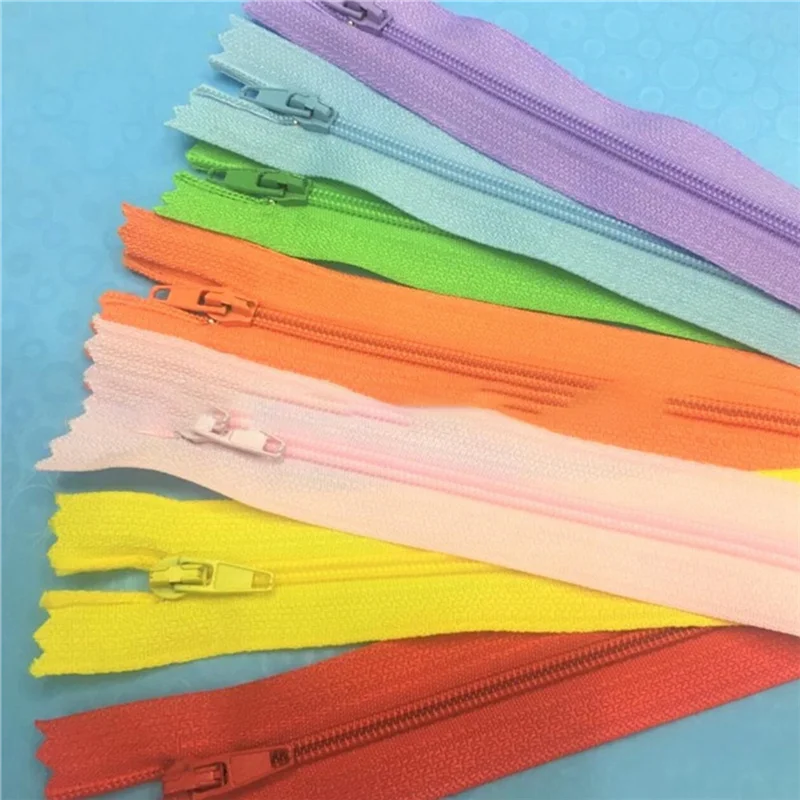 PB-100Pcs Closed End Nylon Coil Zippers Closed Tail Pocket Placket Zipper Tailor Sewing Craft ( 30Cm)