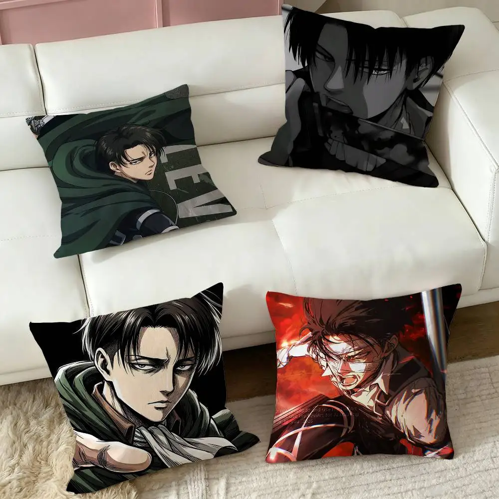 Attack on Titan Levi Ackerman-nn  Pillow Case Square Double-Sided Sofa Cushion Cover Bedroom Bedside Pillow