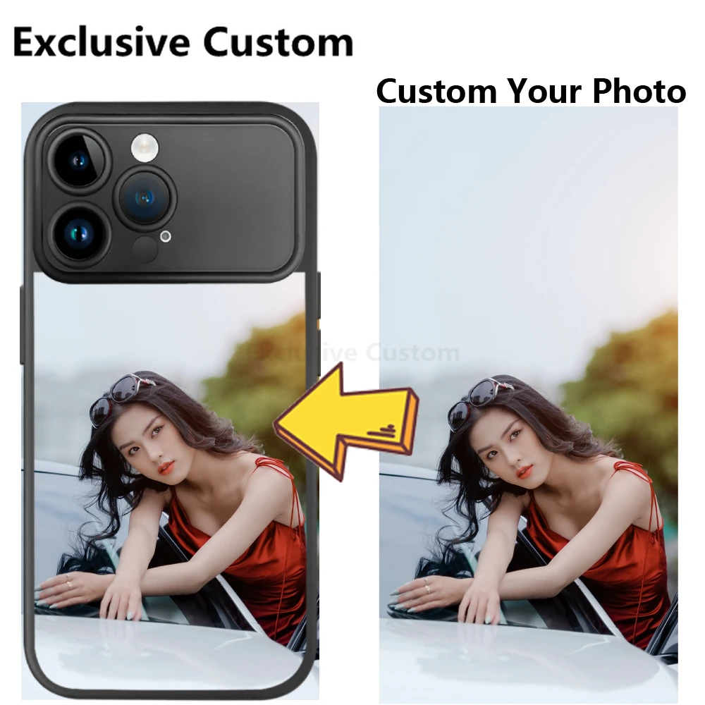 

Exclusive Custom Large Window Phone Case for IPhone 16 15 14 13 12 11 Pro MAX 8 7 Plus DIY Cover Customized Design Name Photo