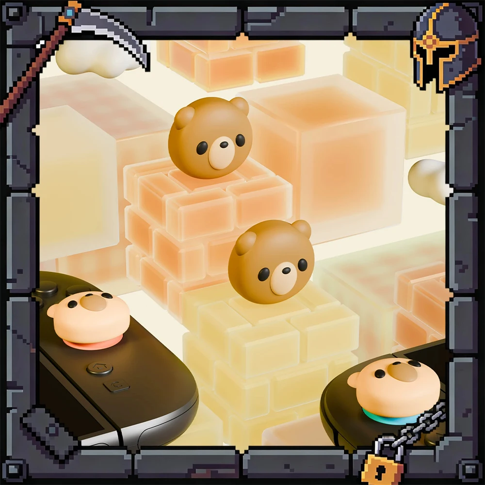 

Колпачки для джойстиков PlayVital: силиконовые, потоустойчивые, не скользят, точное формование для восстановления изгиба джойстика