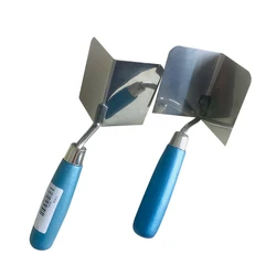 A Pair of Inner and Outer Corner Trowel Internal and External 90 Degree Sheetrock Stainless Steel Drywall Corner Trowel