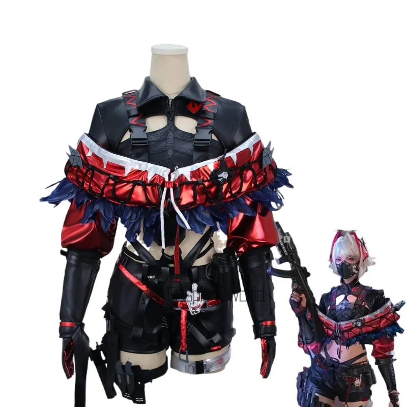 

Game Delta Action Cosplay Costume Mai Xiaowen‌ Leather Combat Suit 3D Prop Uniform Carnival Halloween Party Play Role Clothes