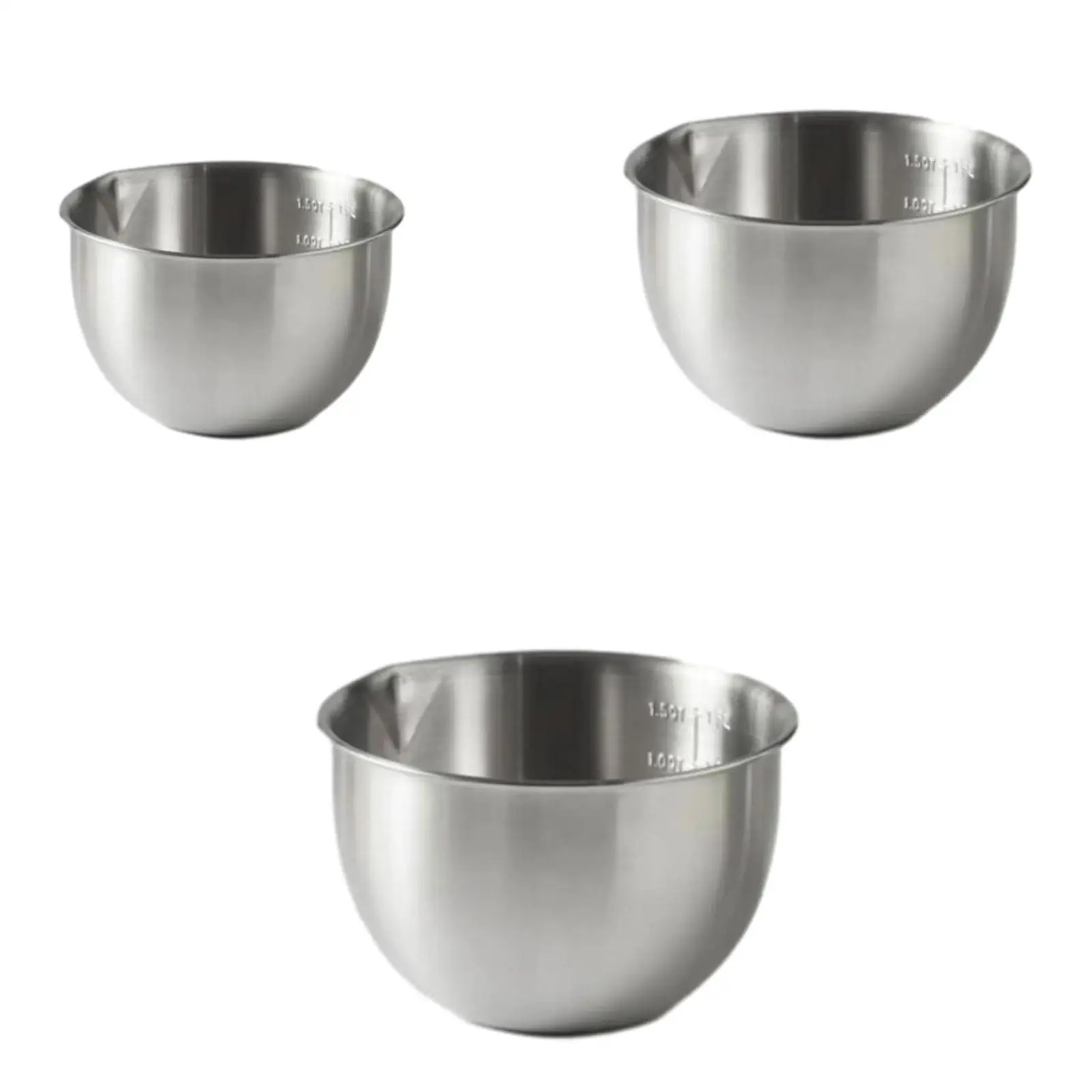 Mixing Bowl Kitchen Utensils Baking Accessory Space Saving Metal Bowl Serving Bowl for Kitchen Cakes Bread Soup Prepping