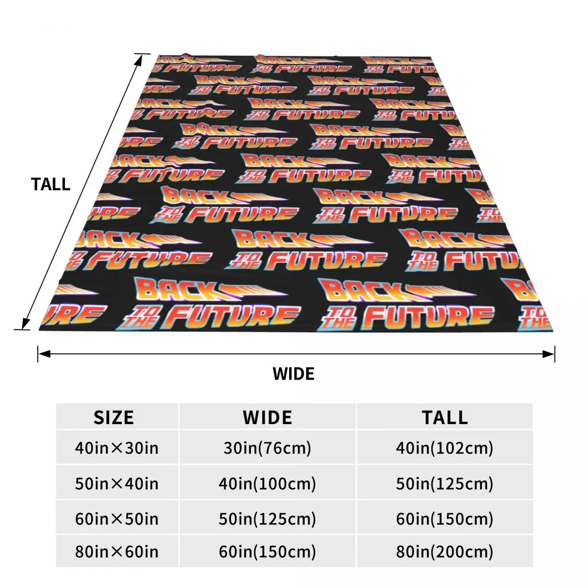 Back To The Future Movie Logo Blankets Soft Warm Flannel Throw Blanket Bedding for Bed Travel Home Sofa