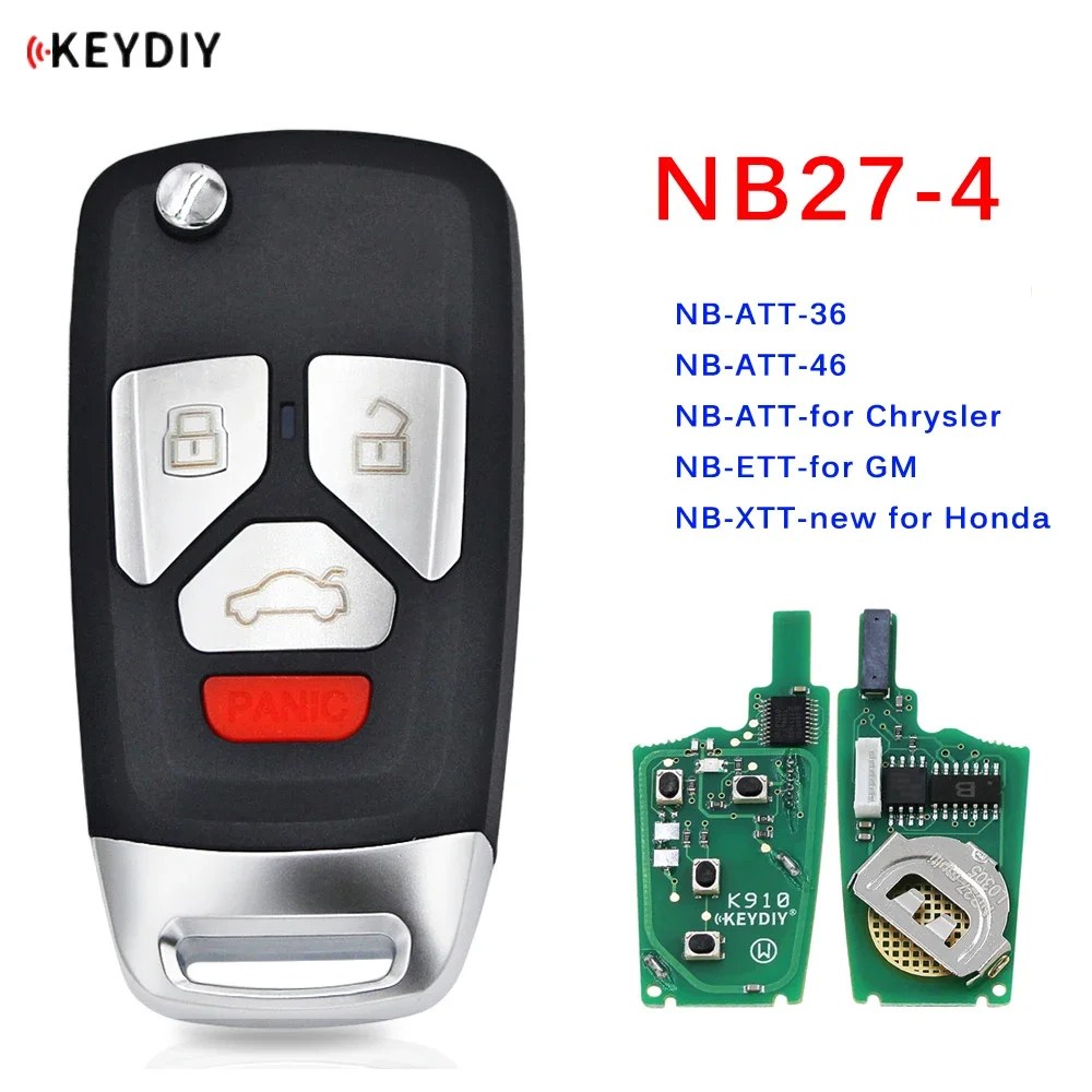 KEYDIY 4 Button Multi-functional Remote Control NB27-4 NB Series Universal for KD900 URG200 KD-X2 All Functions in One