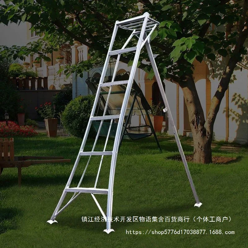 Ladder Orchard Tripod Aluminum Alloy Gardening Pruning Picking Triangular Fruit Tree Garden