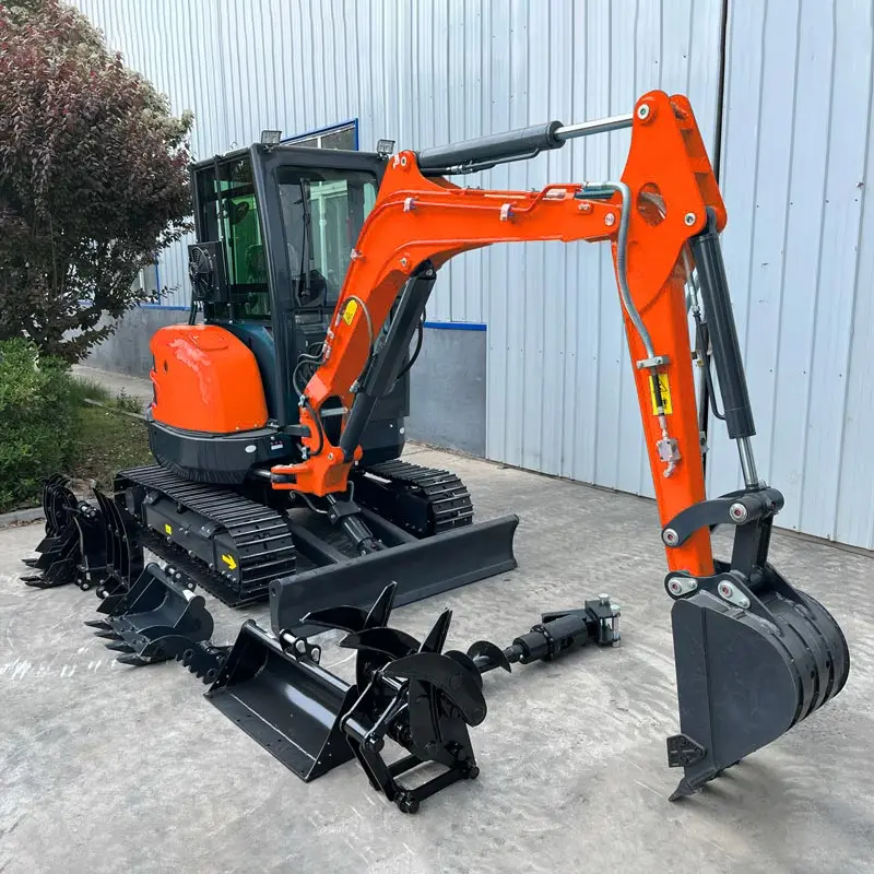 Small Excavator EPA Engine 3.5 Ton Crawler Micro Digger 1 Ton 2 Ton Hydraulic Farm Mini Excavator for Sale