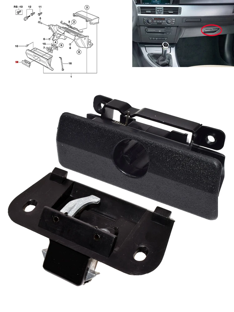 2Pcs Glove Box Lock Catch For BMW 3 E30 5 E34 7 E23 Z1 Z3 530i V8 E34 525i 530i E34 ABS Lock Latches Lid Handle Lock Catch