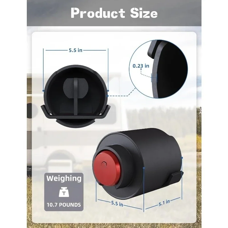 

Trailer Lock Fits 2 5/16 Inch Coupler, Upgrade Anti Theft Heavy-Duty Steel Trailer Hitch Locks, Camper Accessories for RV