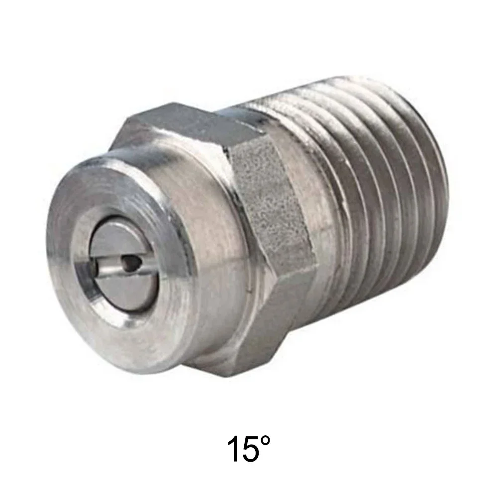 Garden Tool Cleaning Nozzle High Quality Spare Parts Stainless Steel 0° 1/4 Thread 15° 400 Bar Cleaning Nozzle