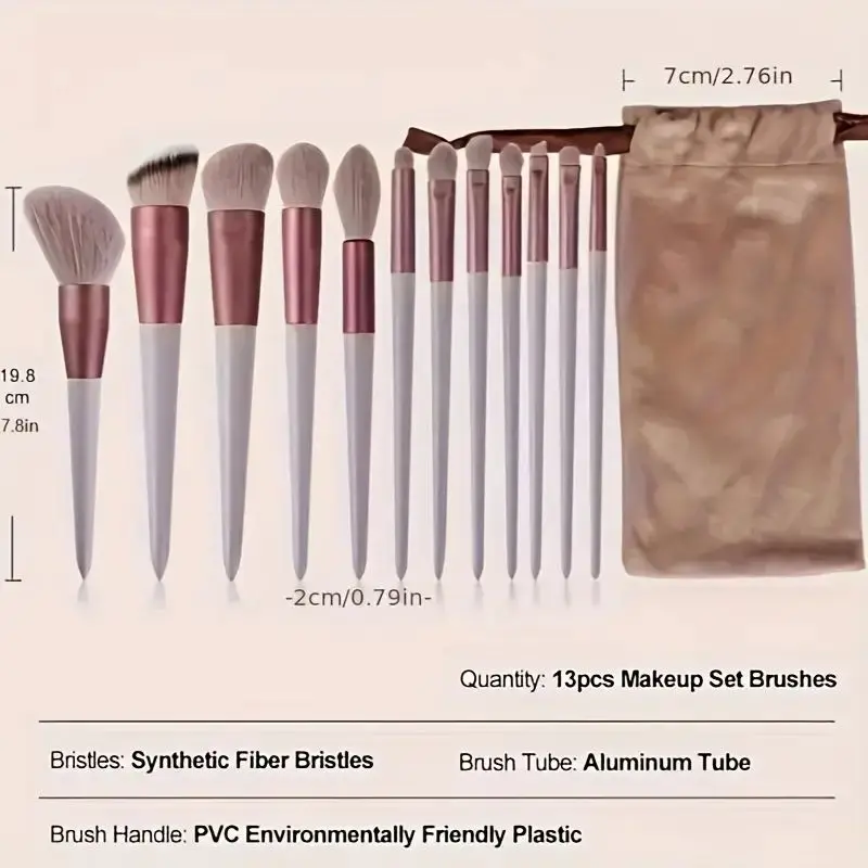 13-delige cosmetische penselen set oogschaduw foundation BB cream concealer dames cosmetische borstel oogschaduw blozen poeder blending schoonheid